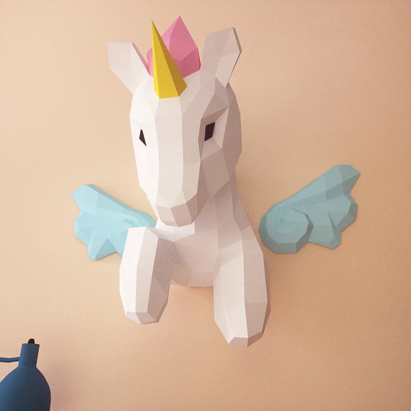 Rainbow Unicorn Animal Wall De - огляд і ціна Home Decor Center