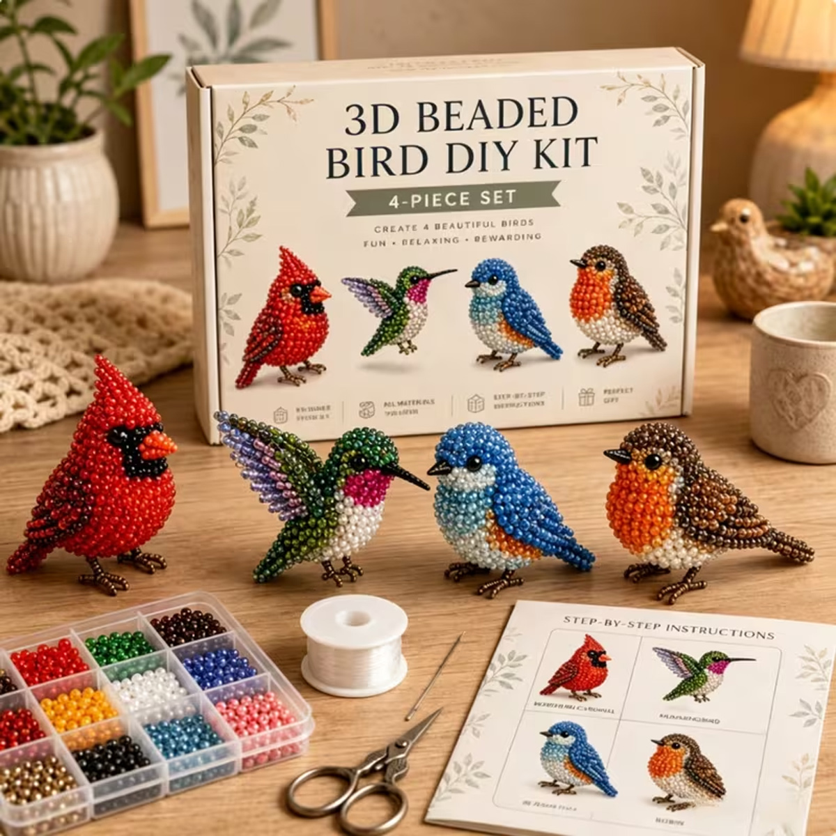 Mini 3D Beaded Animal DIY Kit, - огляд і ціна Home Decor Etsy