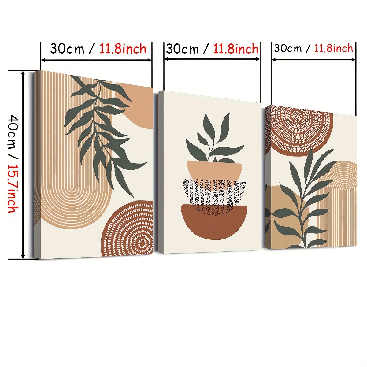 3-piece set of 2D flat print c - огляд і ціна Home Decor Mirror
