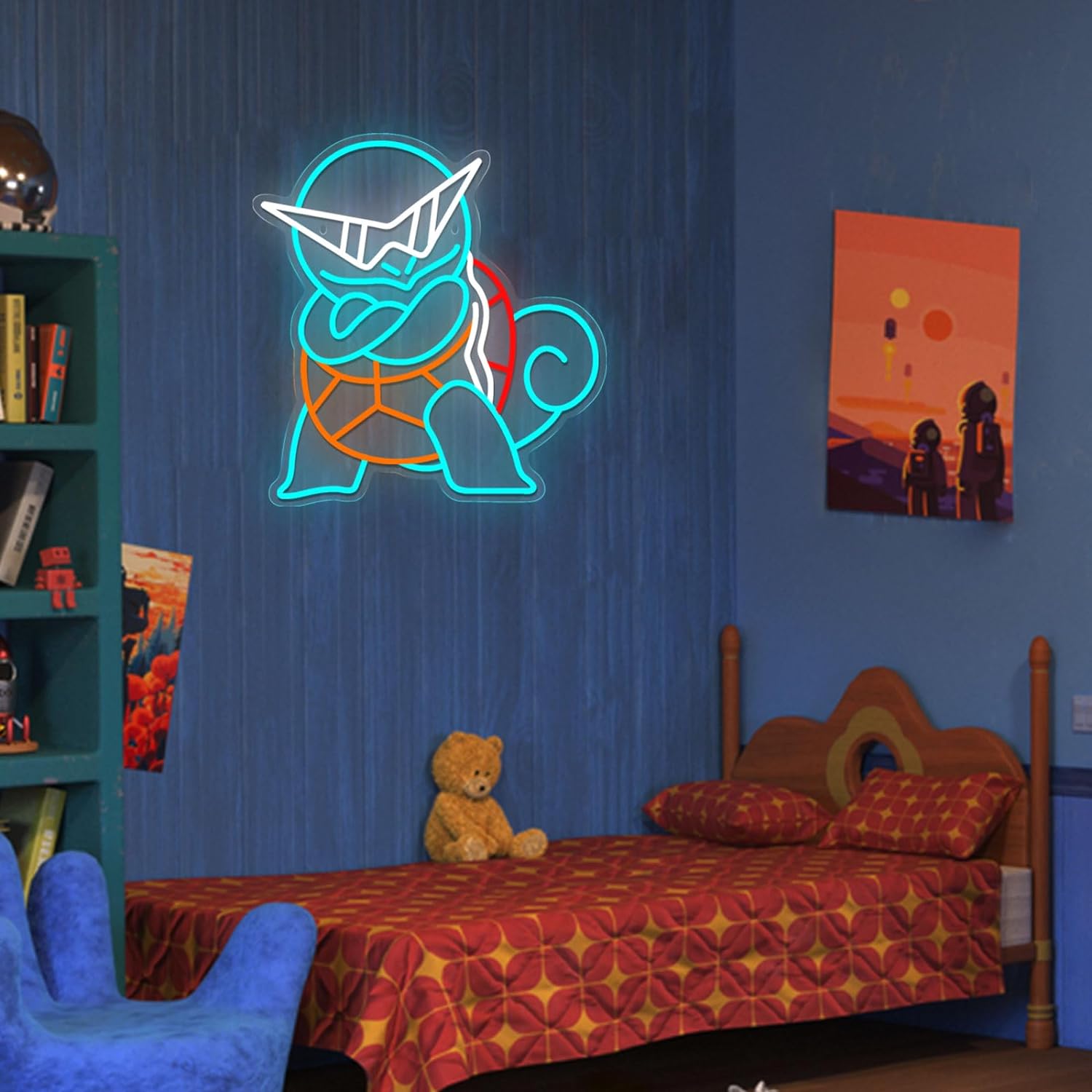 Pokemon Squirtle Neon Sign LED - огляд і ціна Home Decor Etsy