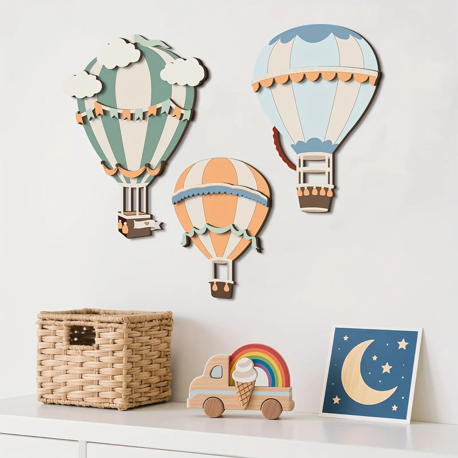 3D Cute Colorful Hot Air Ballo - огляд і ціна Home Decor Etsy
