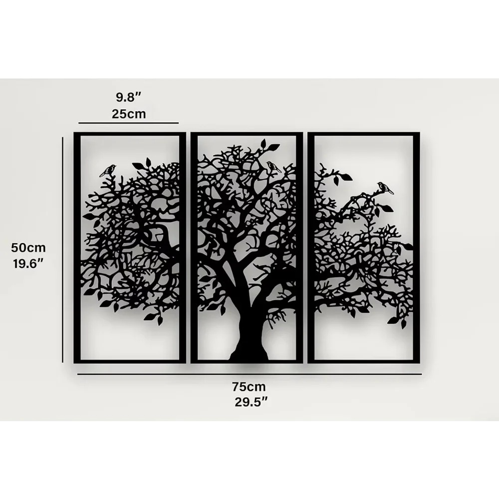 3Pcs Family Tree Metal Wall De - огляд і ціна Home Decor Etsy