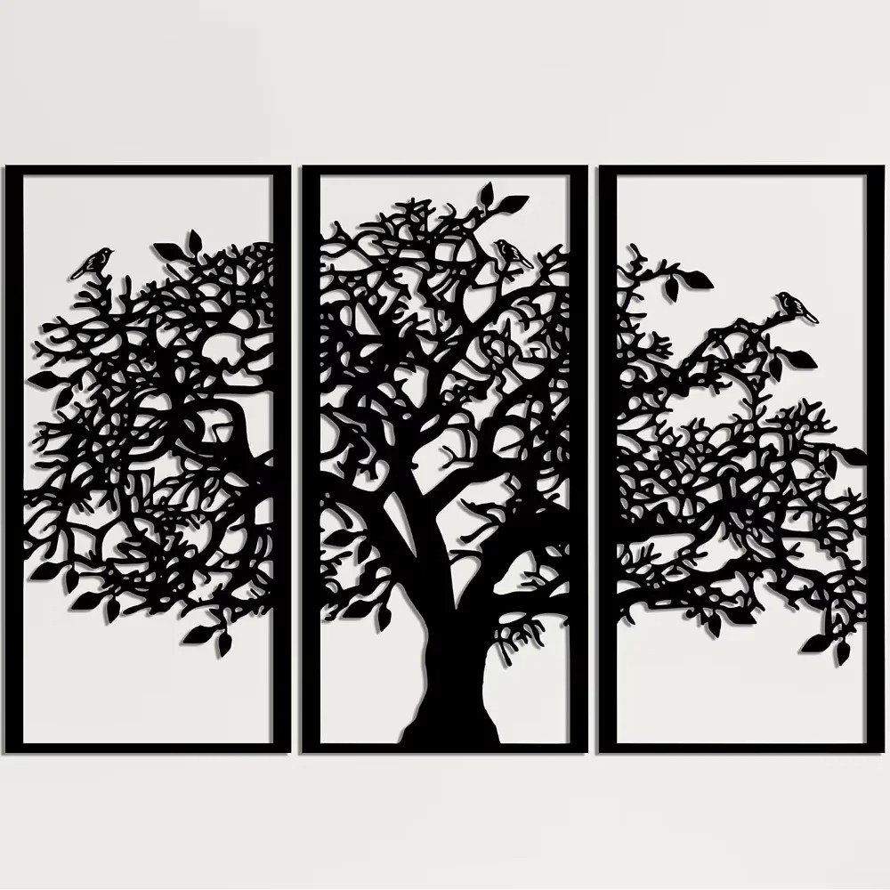 3Pcs Family Tree Metal Wall De - огляд і ціна Home Decor Etsy