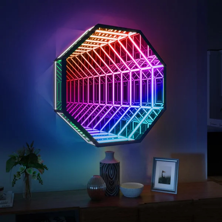Octagon 3D Infinity Mirror Lig - огляд і ціна Home Decor Mirror