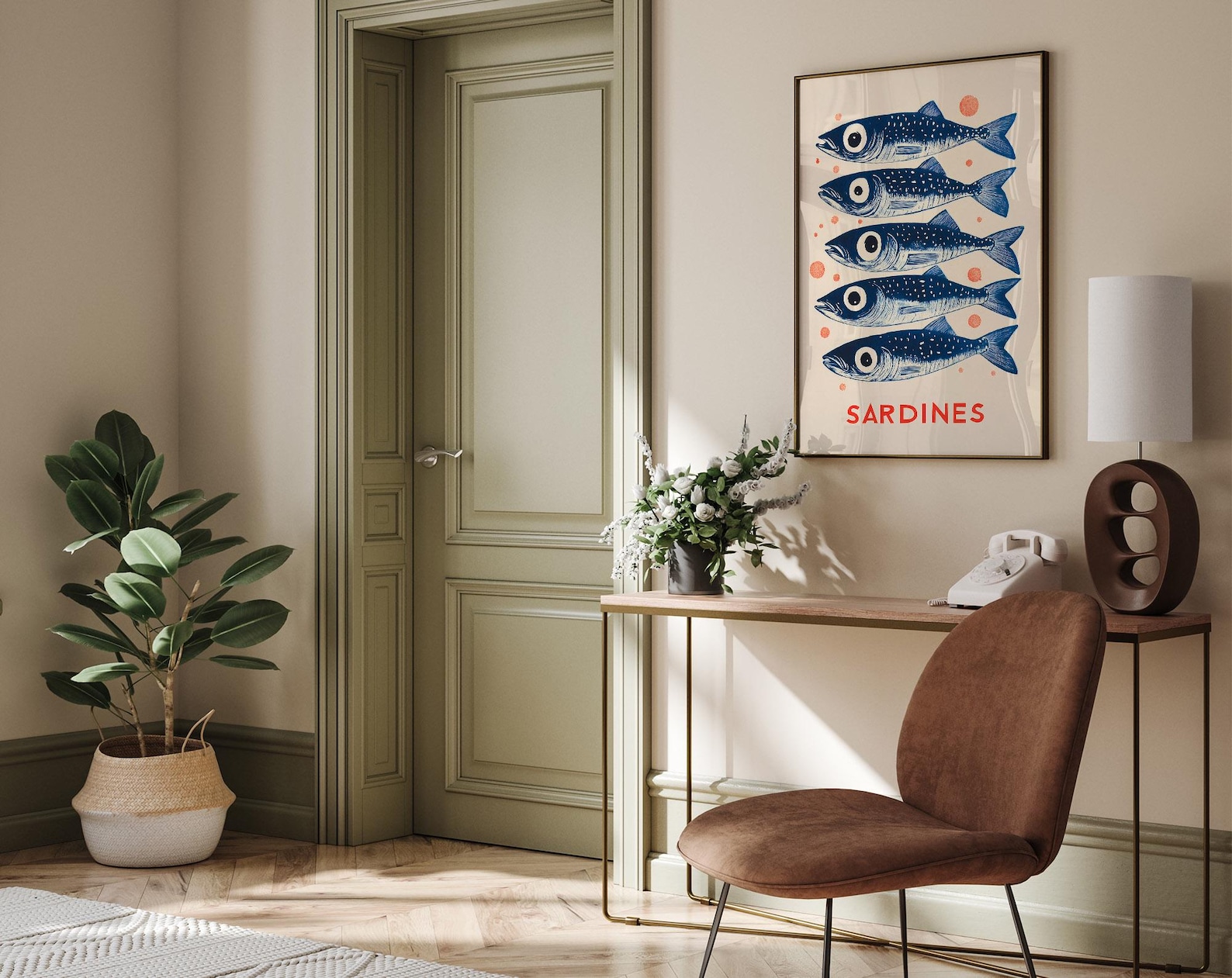 Vintage Sardines Canvas Wall A - огляд і ціна Home Decor Minimalist Style